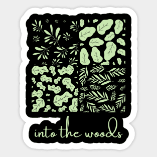 Into the Woods - Green Leaf Patterns Three Sticker